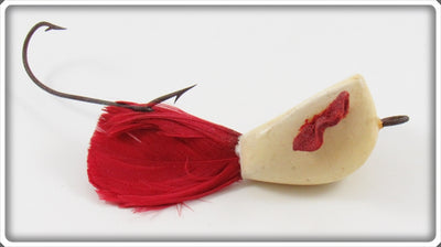 Vintage Jamison White & Red Coaxer Lure