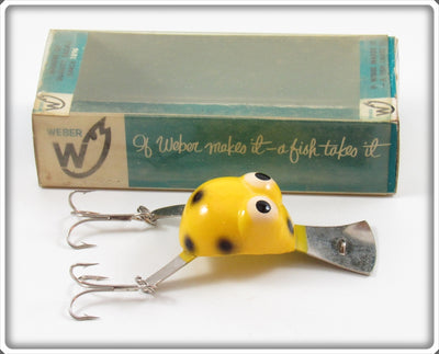 Vintage Weber Yellow Flip Frog Lure In Box