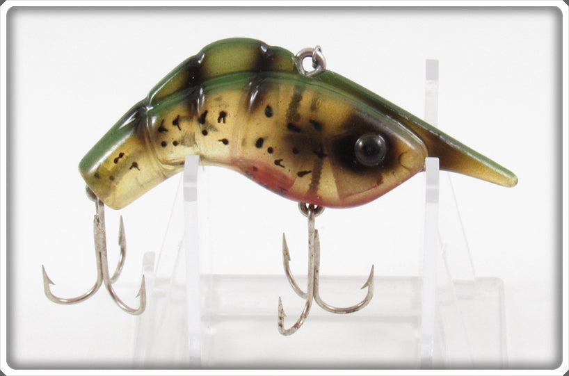 Vintage Heddon Amber Green Craw Shrimp Lure 375 AMG