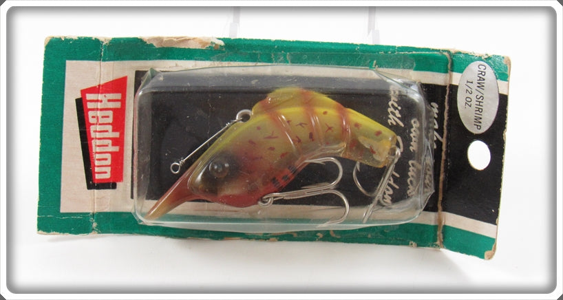 Heddon Amber Yellow Craw Shrimp On Card 375 AMY