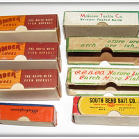 Lot of 33 Empty Boxes South Bend, Bomber, Heddon & More