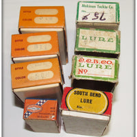 Lot of 33 Empty Boxes South Bend, Bomber, Heddon & More