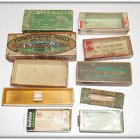Lot of 33 Empty Boxes South Bend, Bomber, Heddon & More