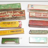 Lot of 33 Empty Boxes South Bend, Bomber, Heddon & More