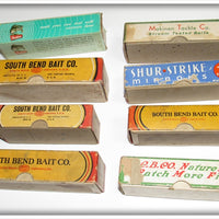 Lot of 33 Empty Boxes South Bend, Bomber, Heddon & More