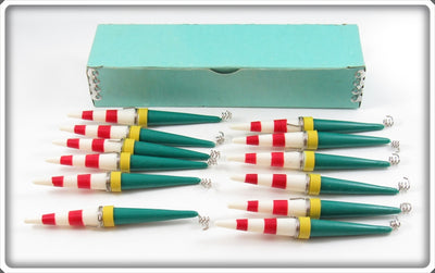 12 Ideal Fishing Float Co. Sensitive Floats In Dealer Box