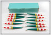 12 Vintage Ideal Fishing Float Co. Sensitive Floats In Dealer Box