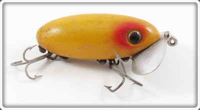 Vintage Arbogast Yellow Wood Body Peanut Lure