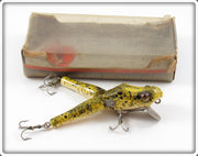 Vintage Paw Paw Yellow Splatter Wotta Frog Lure In Unmarked Box
