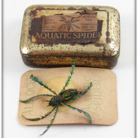 Vintage S. Allcock & Co Allcock's Aquatic Spider Lure In Tin