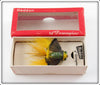 Vintage Heddon Dark Green Bass Bug Spook Lure In Box 975 DG