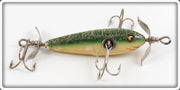 Vintage Heddon Green Crackleback 100 Dowagiac Minnow Lure 