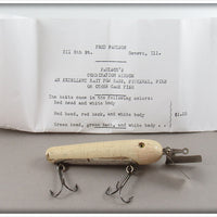 Vintage Fred Paulson White Paulson's Combination Minnow Lure