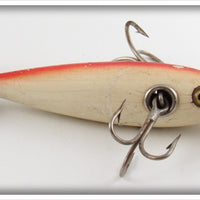 Vintage Pflueger White Blended Red Back Trade Minnow Lure