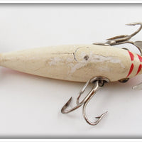 Pflueger White Blended Red Back Trade Minnow