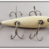 Vintage Pflueger All White Five Hook Monarch Minnow Lure