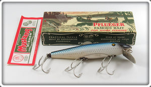 Vintage Pflueger Blue Mullet Scale Mustang Lure In Box 