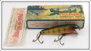 Vintage Pflueger Perch Palomine Lure In Pike Scale Box 