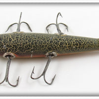 South Bend Green Cracked Back Panetella Minnow