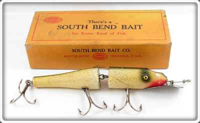 South Bend Silver Speckle Giant Jointed Pike Oreno In Box