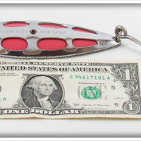 Vintage South Bend Chrome & Red 5" Musky Sun Spot Spoon Lure