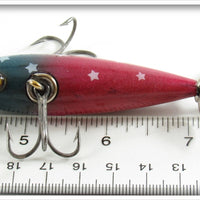 Dan Jitterbug Jones Red, White & Blue Repainted Pflueger Neverfail Minnow