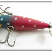 Dan Jitterbug Jones Red, White & Blue Repainted Pflueger Neverfail Minnow