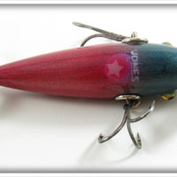 Dan Jitterbug Jones Red, White & Blue Repainted Pflueger Neverfail Minnow