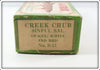 Vintage Creek Chub Nickel, White And Red Sinful Sal Empty Box S-21