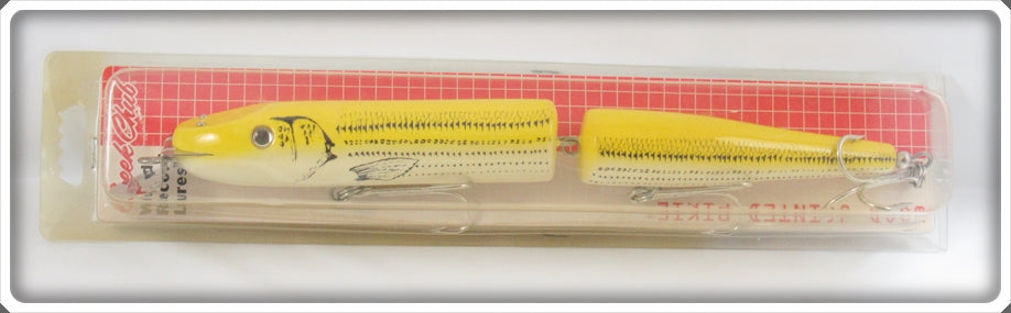 Vintage Creek Chub Yellow Croaker Giant Jointed Pikie Lure In Package