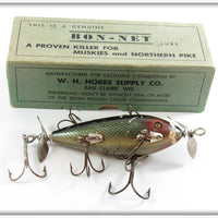 W. H. Hobbs Supply Co Green Scale Bon-Net Minnow Lure In Box