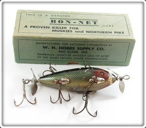 W. H. Hobbs Supply Co Green Scale Bon-Net Minnow Lure In Box