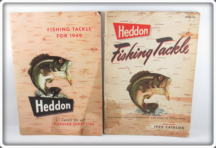 Vintage Heddon 1949 & 1952 Fishing Tackle Catalog Pair