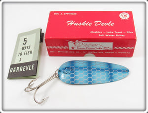 Vintage Lou Eppinger Blue Huskie Junior Lure In Box