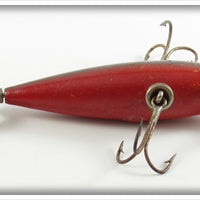 South Bend Red Black Shaded Back Min-Buck Minnow Lure 943 SR