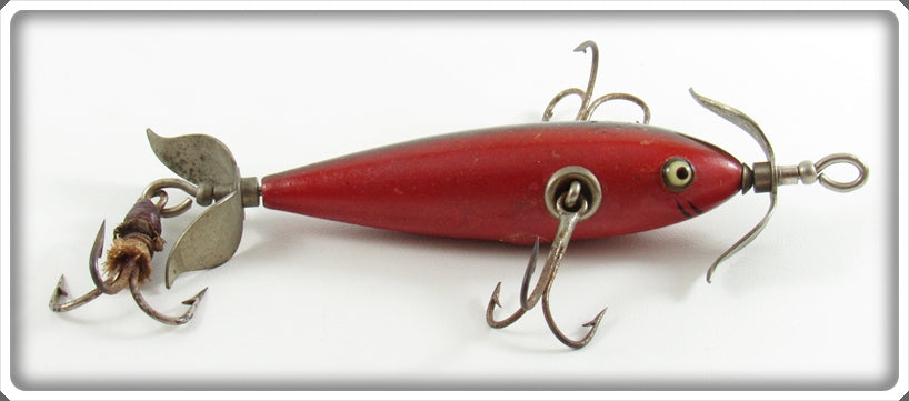 South Bend Red Black Shaded Back Min-Buck Minnow Lure 943 SR