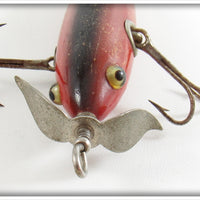 South Bend Red Black Shaded Back Min-Buck Minnow 943 SR