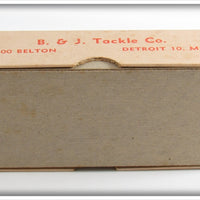 B. & J. Tackle Co White & Red With Scales Roller Flasher In Box