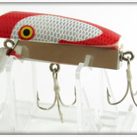 B. & J. Tackle Co White & Red With Scales Roller Flasher In Box
