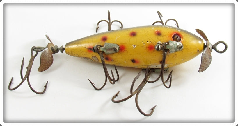 W. H. Hobbs Supply Co Yellow Spotted Bon-Net Minnow Lure For Sale