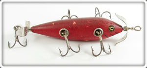 Vintage Heddon Blended Red 150 Dowagic Minnow Lure 154