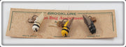 Vintage Wright & McGill Brooklure Bass Bug Fly Lure Assortment On Card