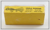 Arbogast Clear Ghost Red Head Black Snake Line 5/8 Ounce Hula Popper In Box