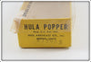 Arbogast Clear Ghost Red Head Black Snake Line 5/8 Ounce Hula Popper In Box