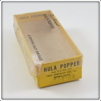 Arbogast Clear Ghost Red Head Black Snake Line 5/8 Ounce Hula Popper In Box