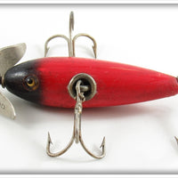 South Bend Red With Black Nose Midget Underwater Minnow Lure 901 R