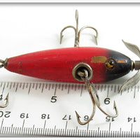 South Bend Red With Black Nose Midget Underwater Minnow 901 R