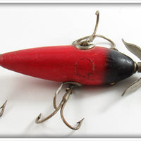 South Bend Red With Black Nose Midget Underwater Minnow 901 R