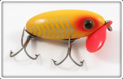 Arbogast Yellow Shore Wood Body Plastic Lip Peanut