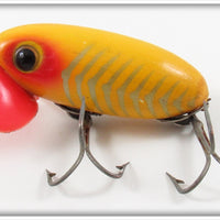 Arbogast Yellow Shore Wood Body Plastic Lip Peanut